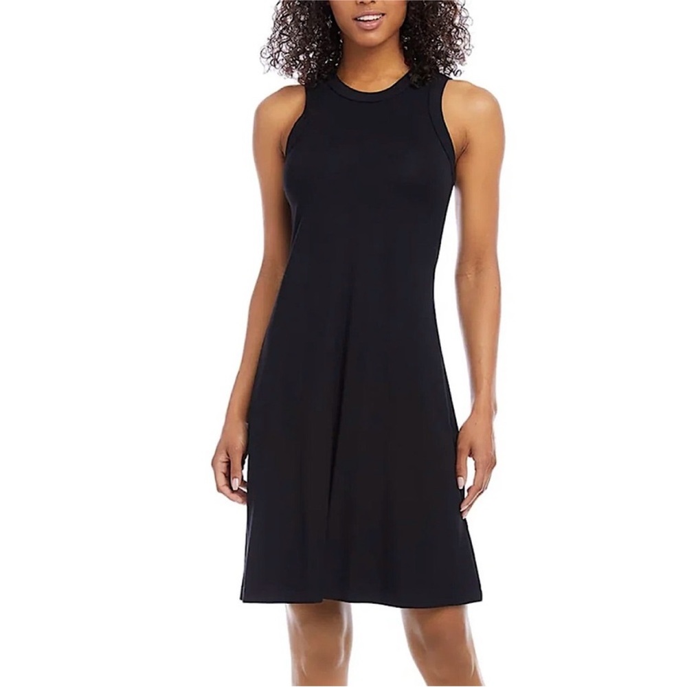 Karen Kane Lifestyle High Neck Black Sleeveless Dress Small - NWT Made in USA